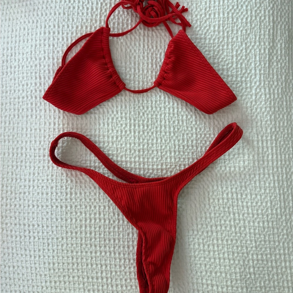 Minimal Animale Red Bikini Set